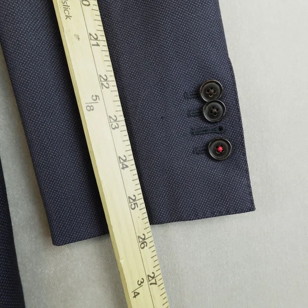 Suit Supply Blazer Sienna Single Breast Navy Vitale Barberis Pure Wool Size 38L